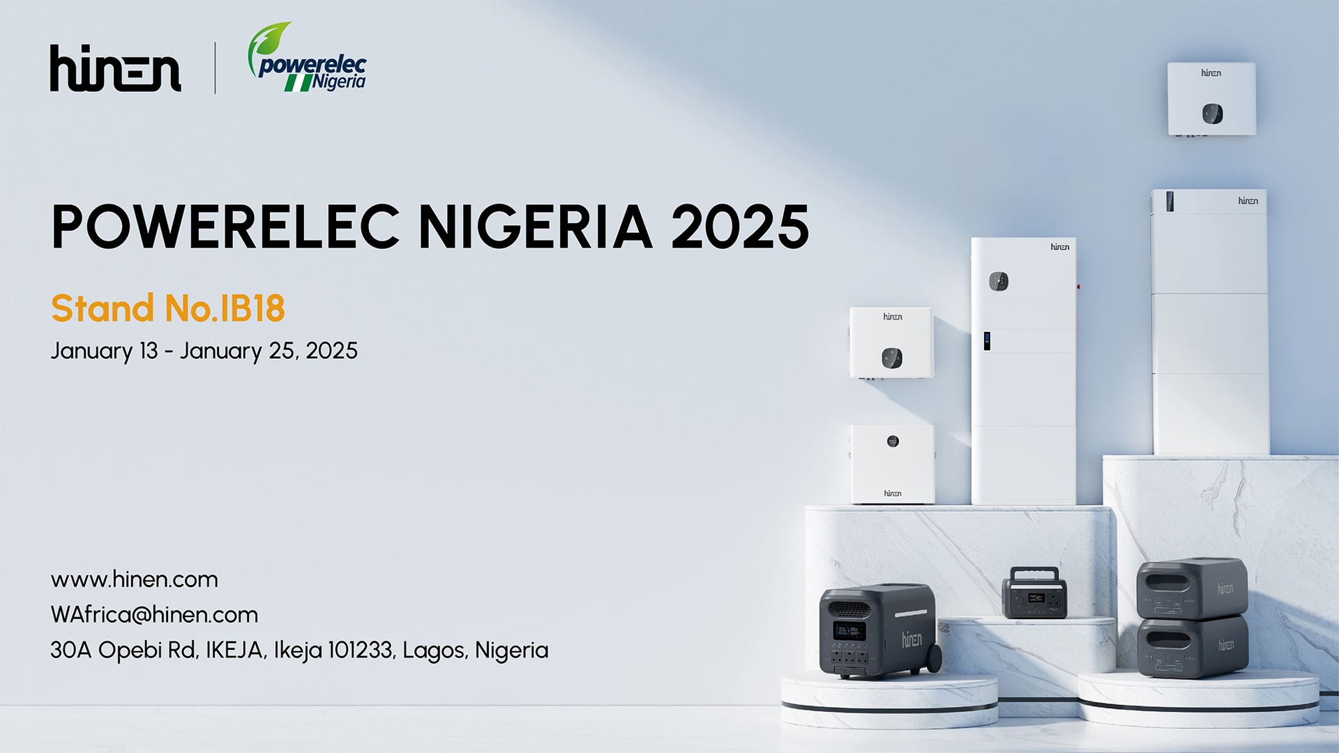 Hinen to Showcase Advanced Energy Storage Technology at Powerelec Nigeria 2025